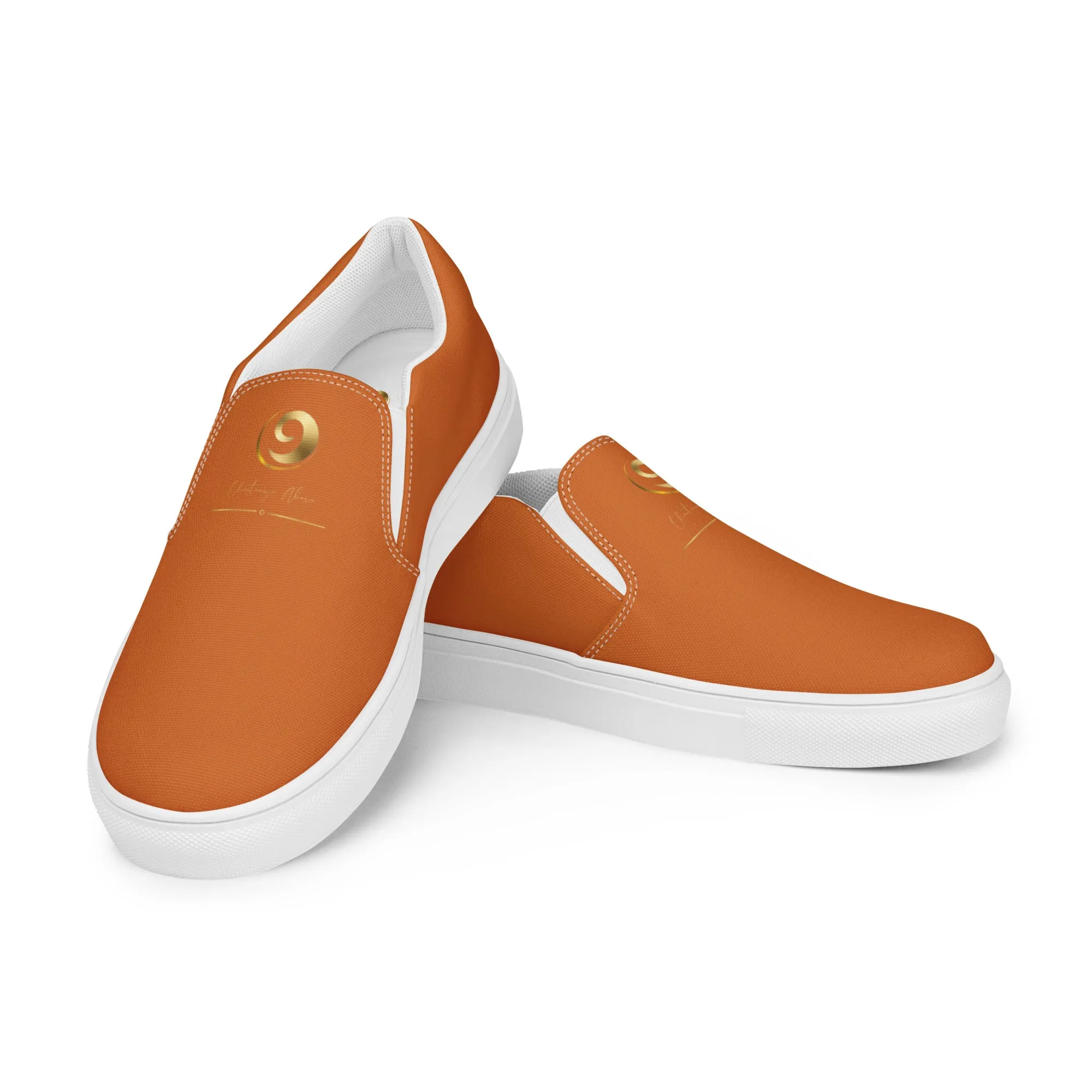 Orange Chaitanya Abara Women’s Slip-on Canvas Shoes