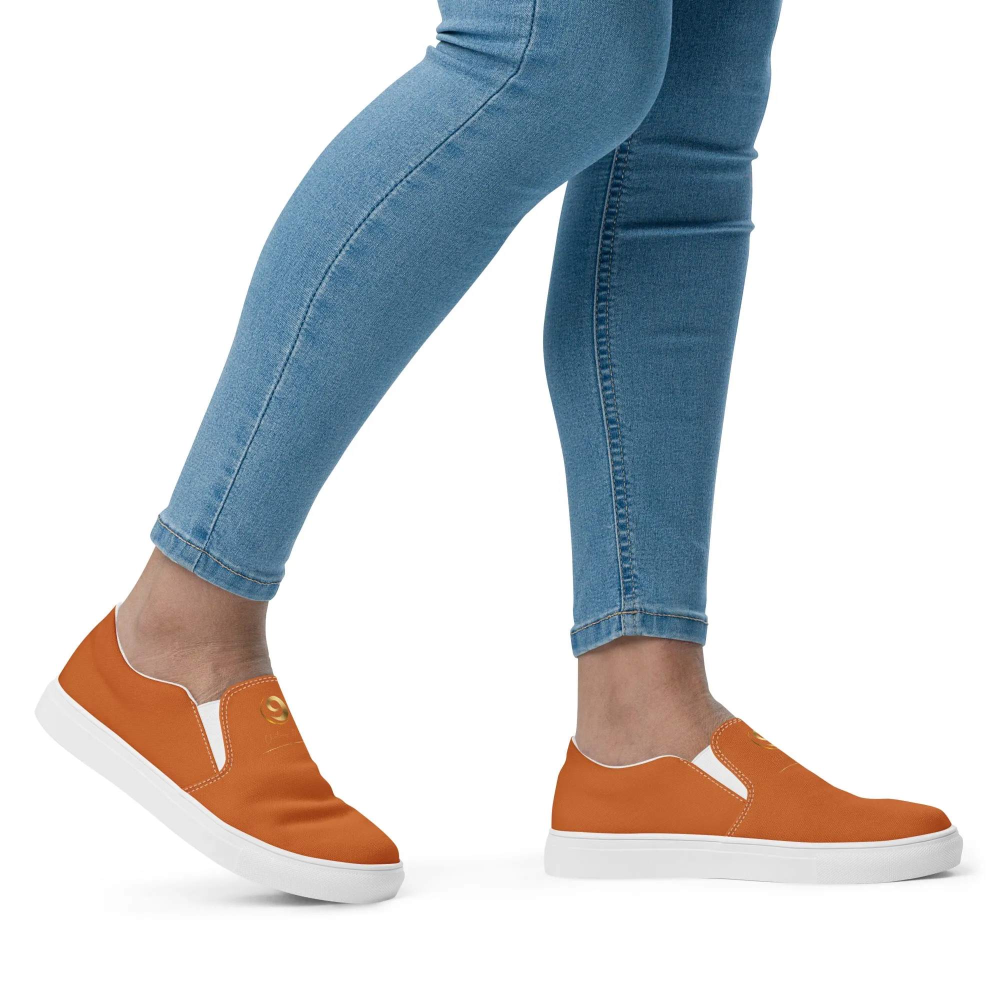 Orange Chaitanya Abara Women’s Slip-on Canvas Shoes