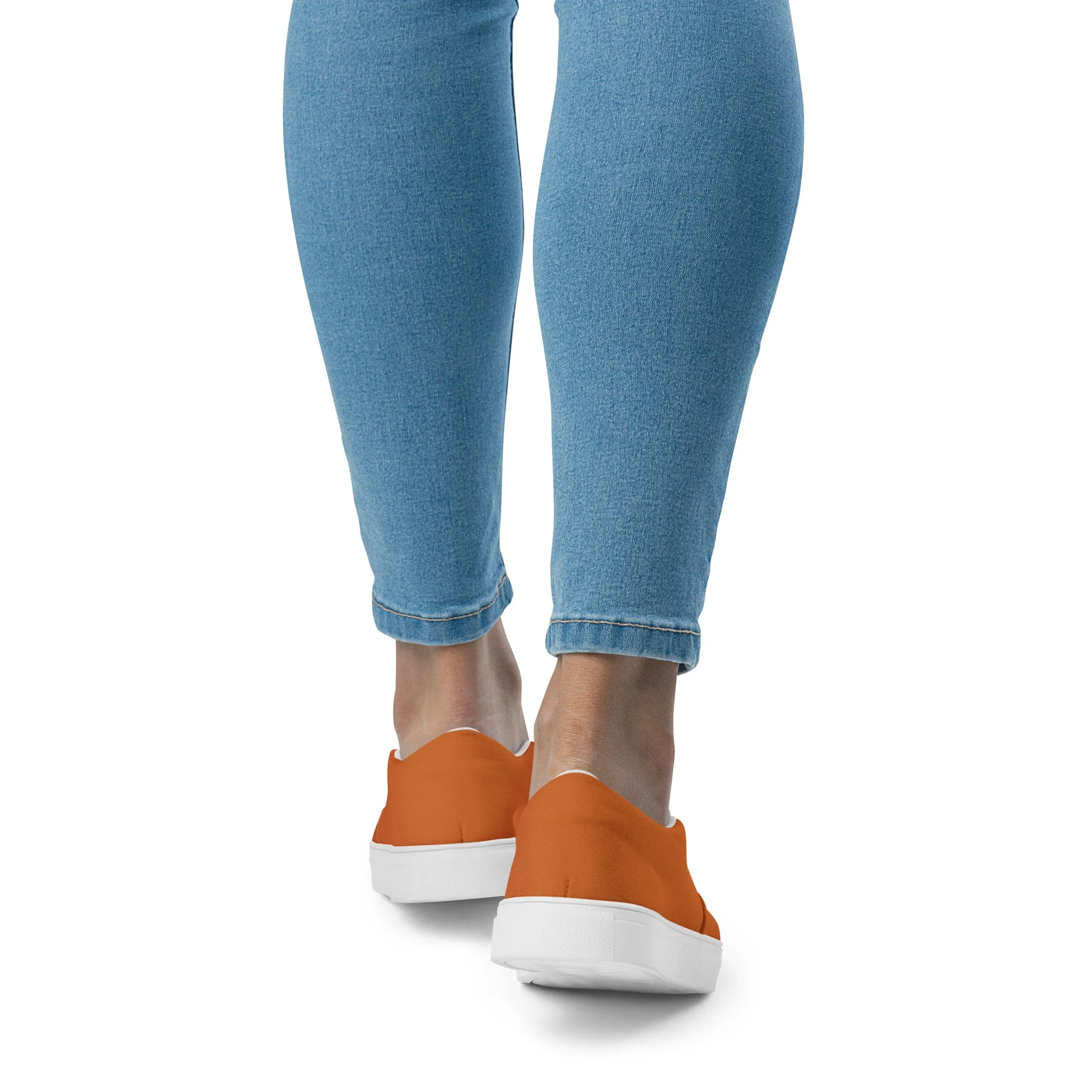 Orange Chaitanya Abara Women’s Slip-on Canvas Shoes