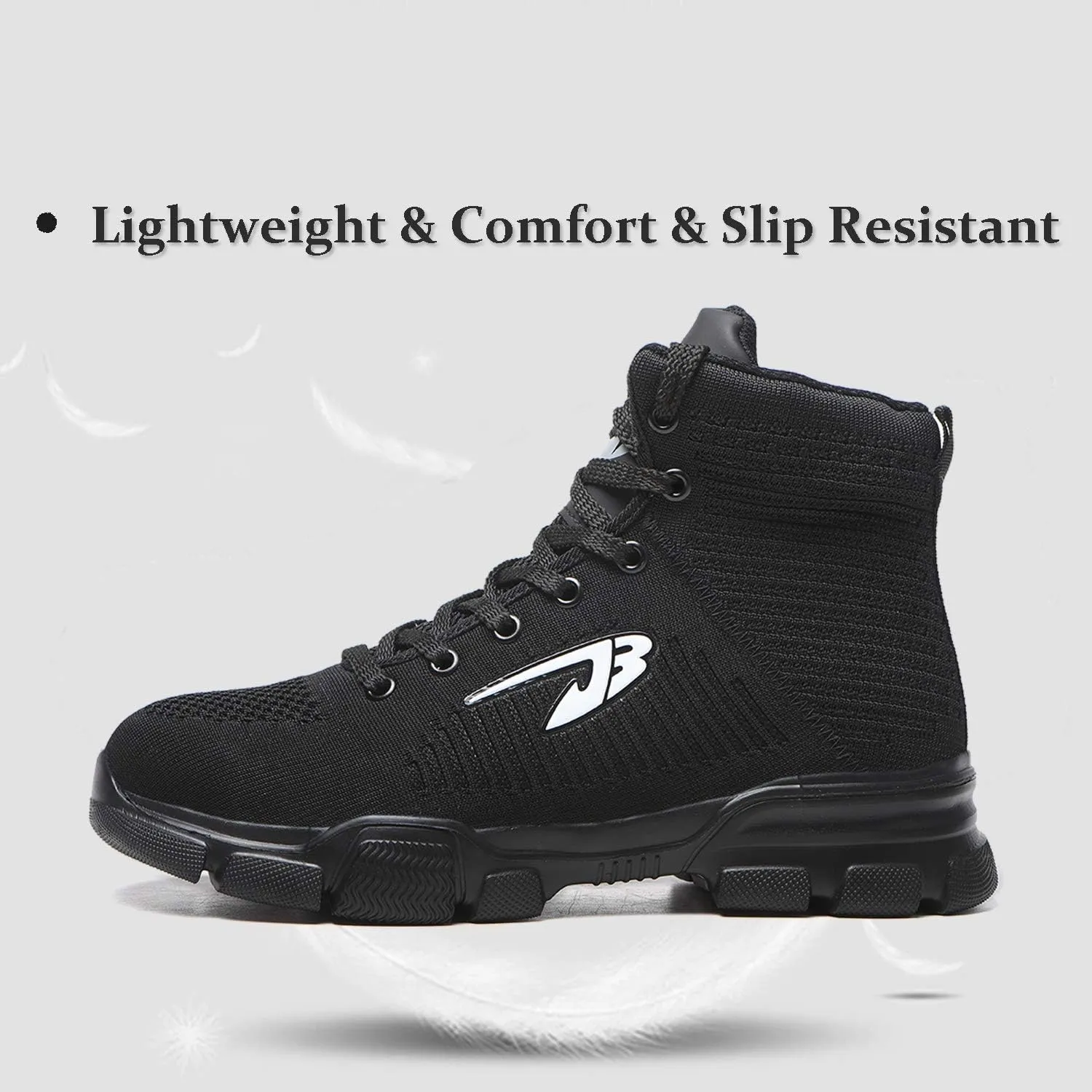 ORISATCO Steel Toe Boots for Mens Womens, Lightweight Comfortable Industrial Construction Slip Resistant Winter Work Safety Shoes