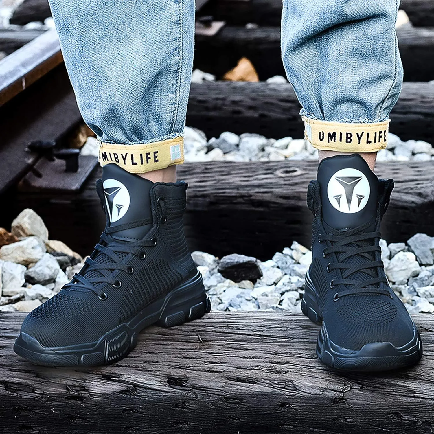 ORISATCO Steel Toe Boots for Mens Womens, Lightweight Comfortable Industrial Construction Slip Resistant Winter Work Safety Shoes
