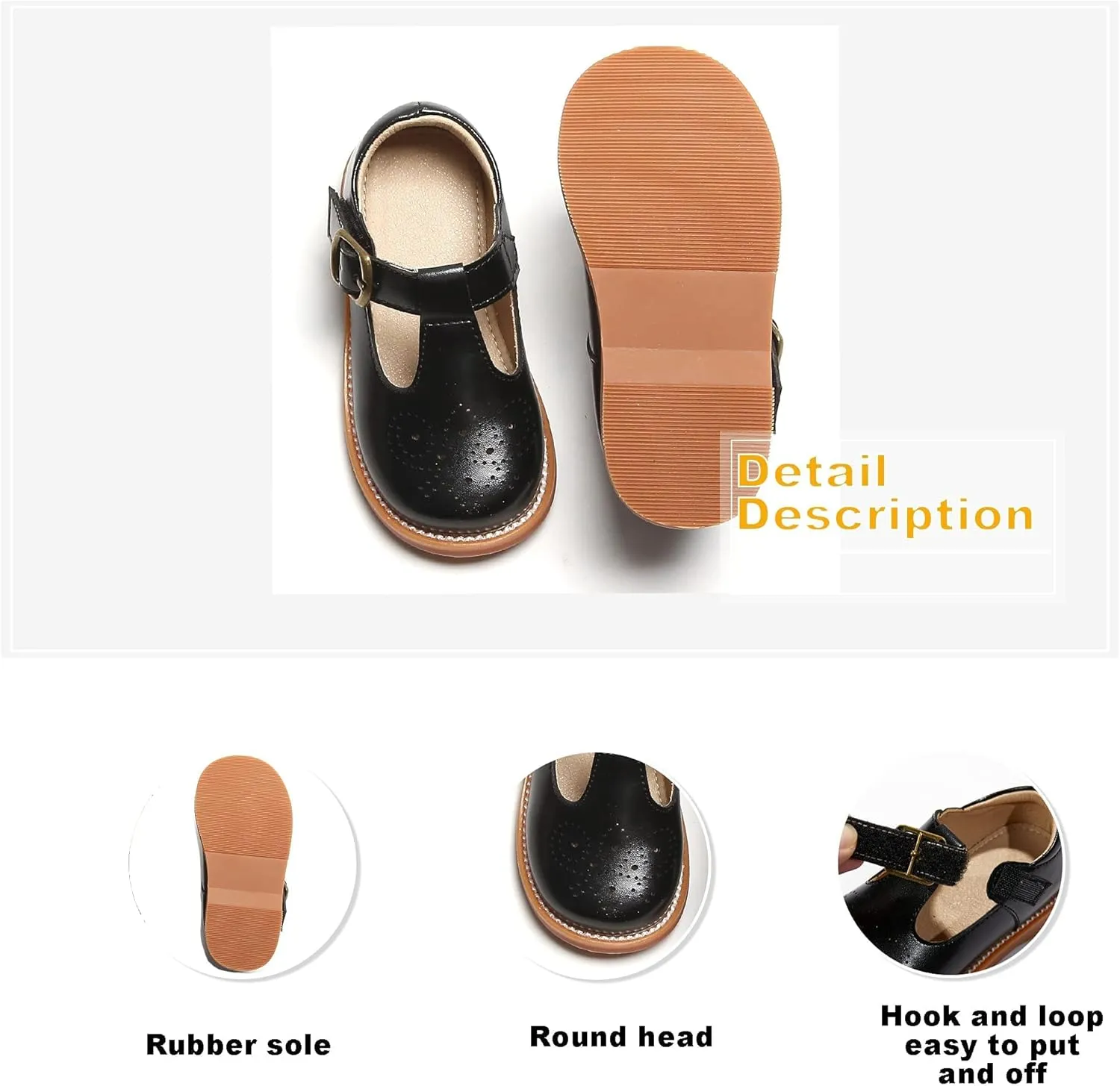 Otter MOMO Toddler/Little Girls Mary Jane Slip-on School Uniform Party Dress Shoes