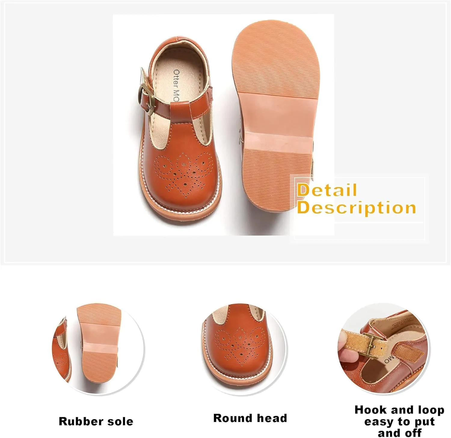 Otter MOMO Toddler/Little Girls Mary Jane Slip-on School Uniform Party Dress Shoes
