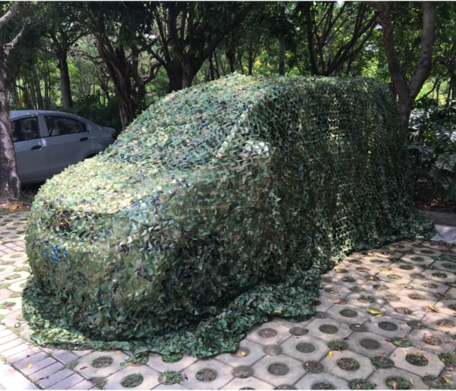 Outdoor Camo Netting,Hunting Camouflage Net,Camping Sunblock Shade Cloth Net,Breathable Mesh Tarp,Quick Dry Oxford Fabric,Various Sizes,10x10m(32.8 * 32.8ft)