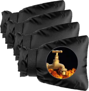 Outdoor Faucet Cover Winter Freeze Protection Outdoor Faucet Spigot Cover Socks 4 Pack Waterproof Insulated Faucet Protector for Cold Weather