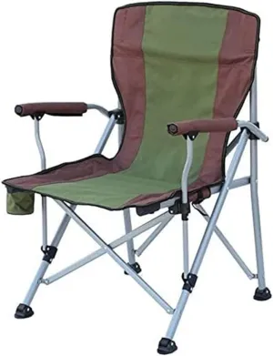 Outdoor Folding Chair Camp Chair Portable Fishing Chairs with Cup Holder Camping Armchair Seater for Festivals Garden Beach Folding