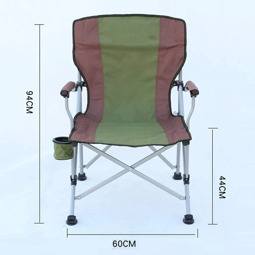 Outdoor Folding Chair Camp Chair Portable Fishing Chairs with Cup Holder Camping Armchair Seater for Festivals Garden Beach Folding
