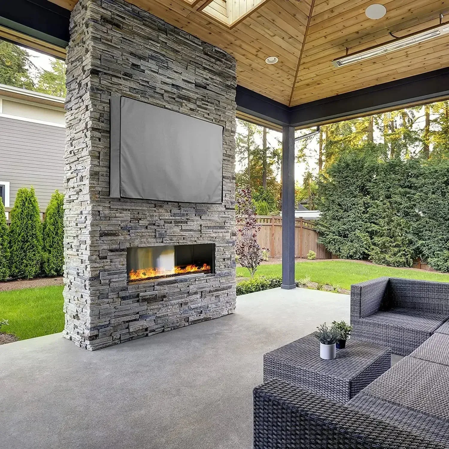 Outdoor Tv Cover For 36 65 Screens Weatherproof & Dust Proof