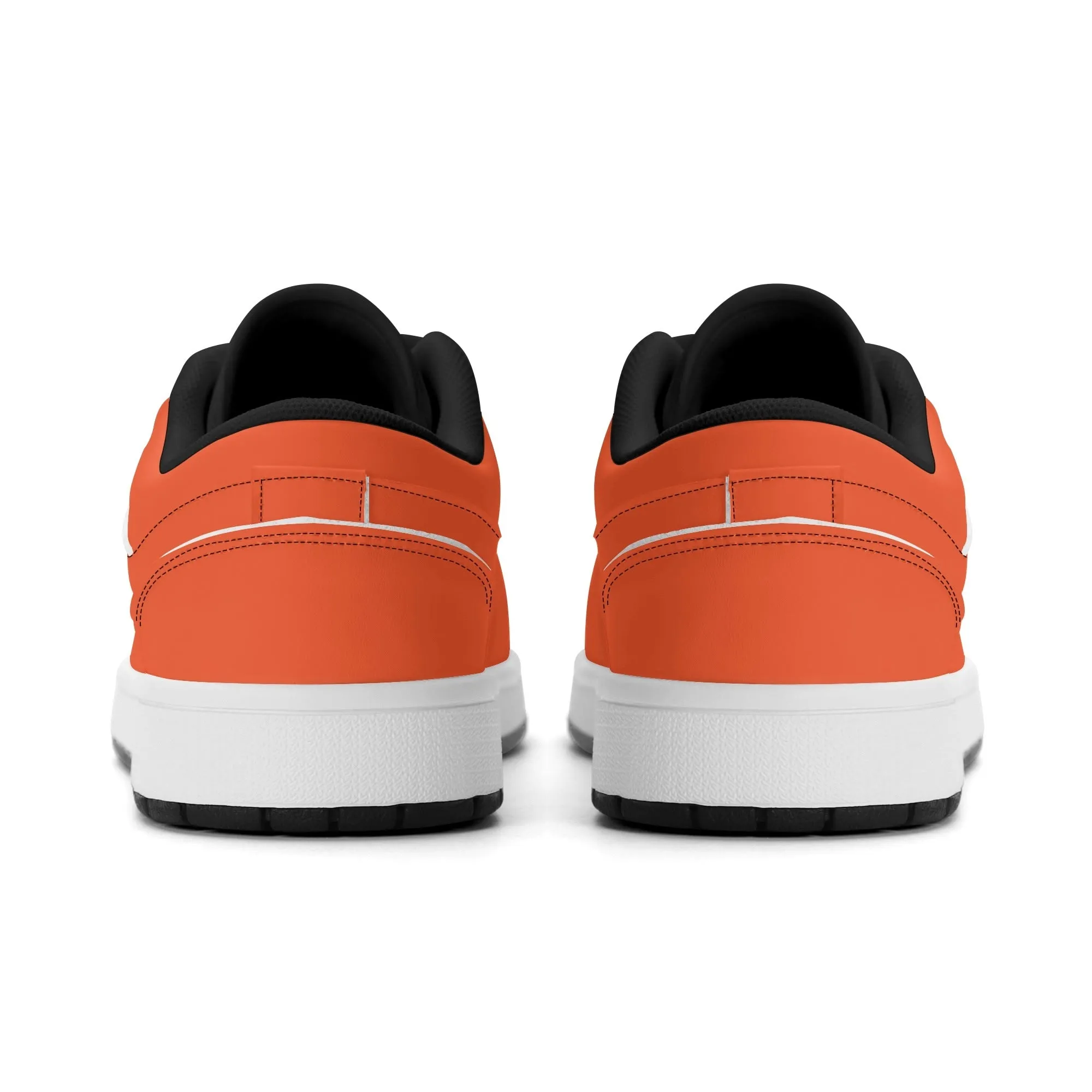 Outrageous Orange Low Top Leder Sneaker für Herren