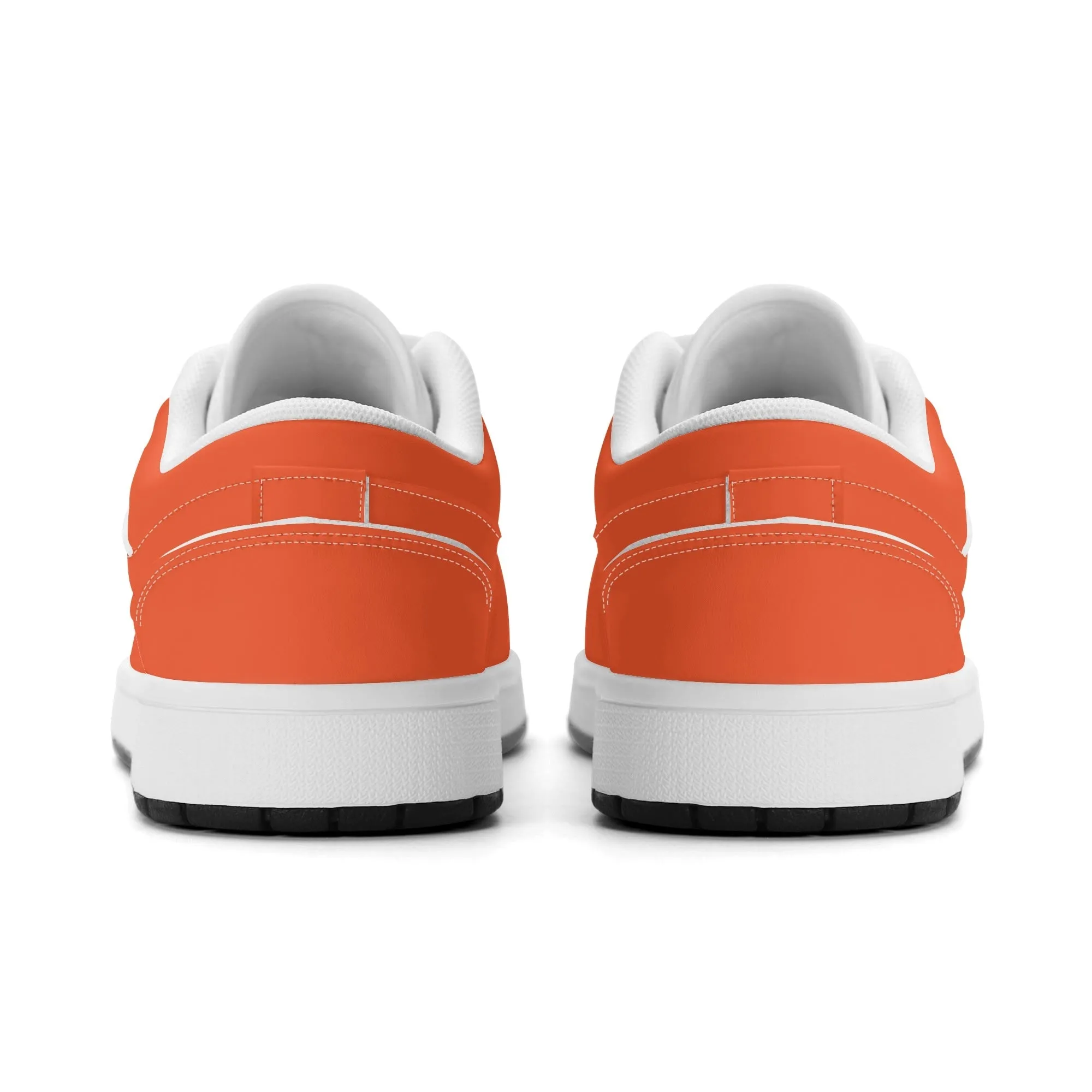 Outrageous Orange Low Top Leder Sneaker für Herren