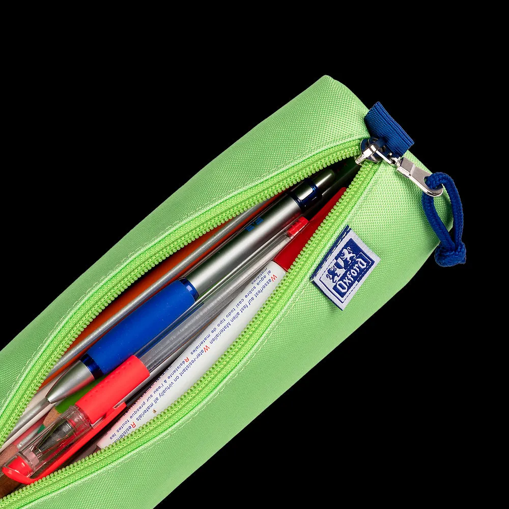 Oxford Bright Green Large Round Pencil Case