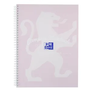 Oxford Campus Pastel Lavender A4  Card Cover Wirebound Notebook Ruled with Margin 140 Pages
