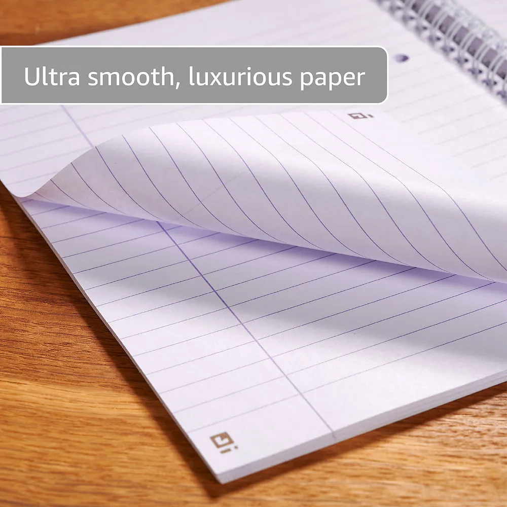 Oxford Campus Pastel Lavender A5  Card Cover Wirebound Notebook Ruled with Margin 140 Pages