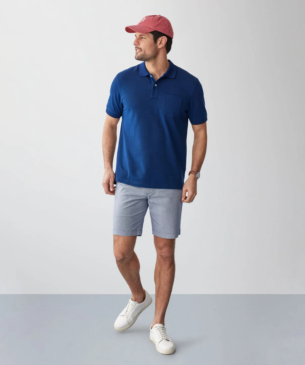 Oxford Pocket Polo - Deep Blue