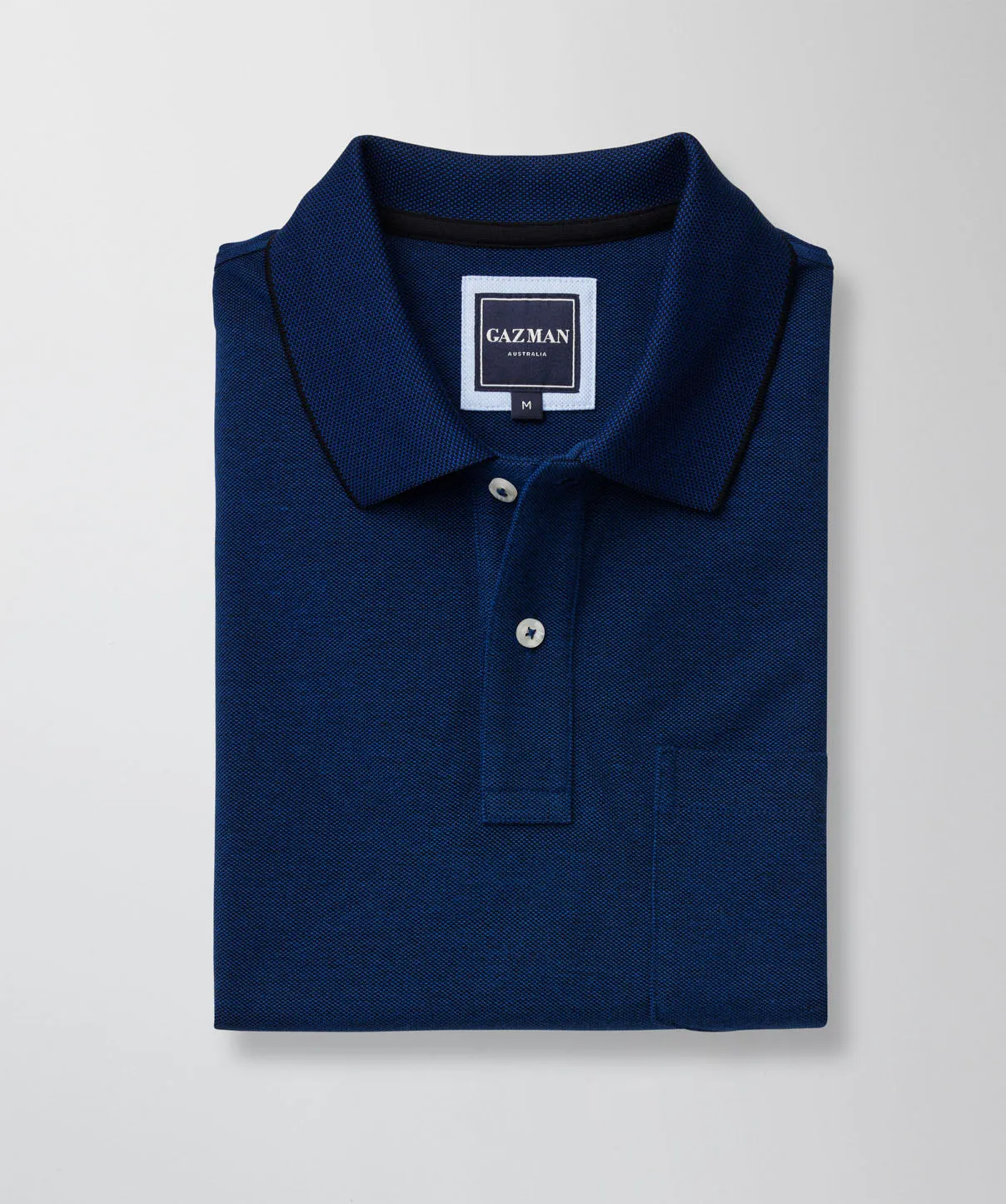 Oxford Pocket Polo - Deep Blue