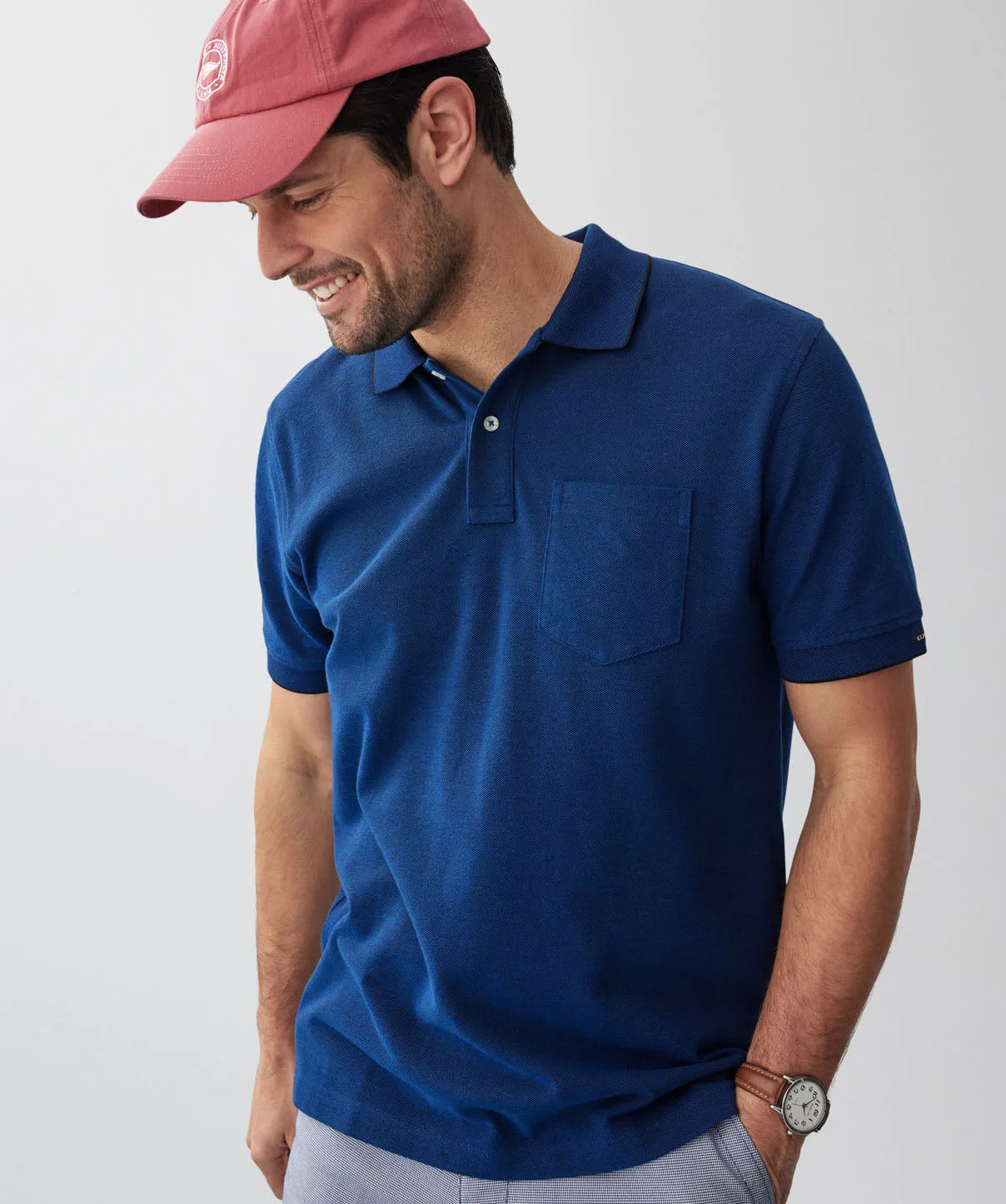 Oxford Pocket Polo - Deep Blue