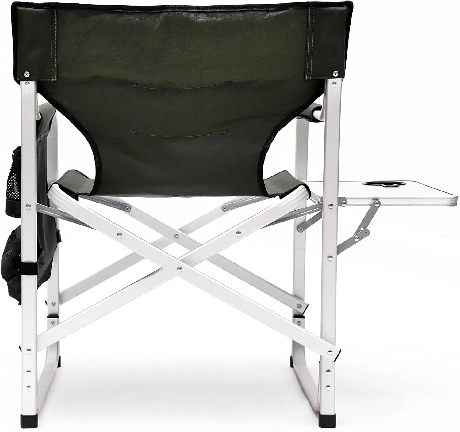 Padded Folding Outdoor Chair with Side Table and Storage Pockets,Lightweight Oversized Directors Chair for Indoor, Outdoor Camping, Picnics and Fishing (2, Green 2)