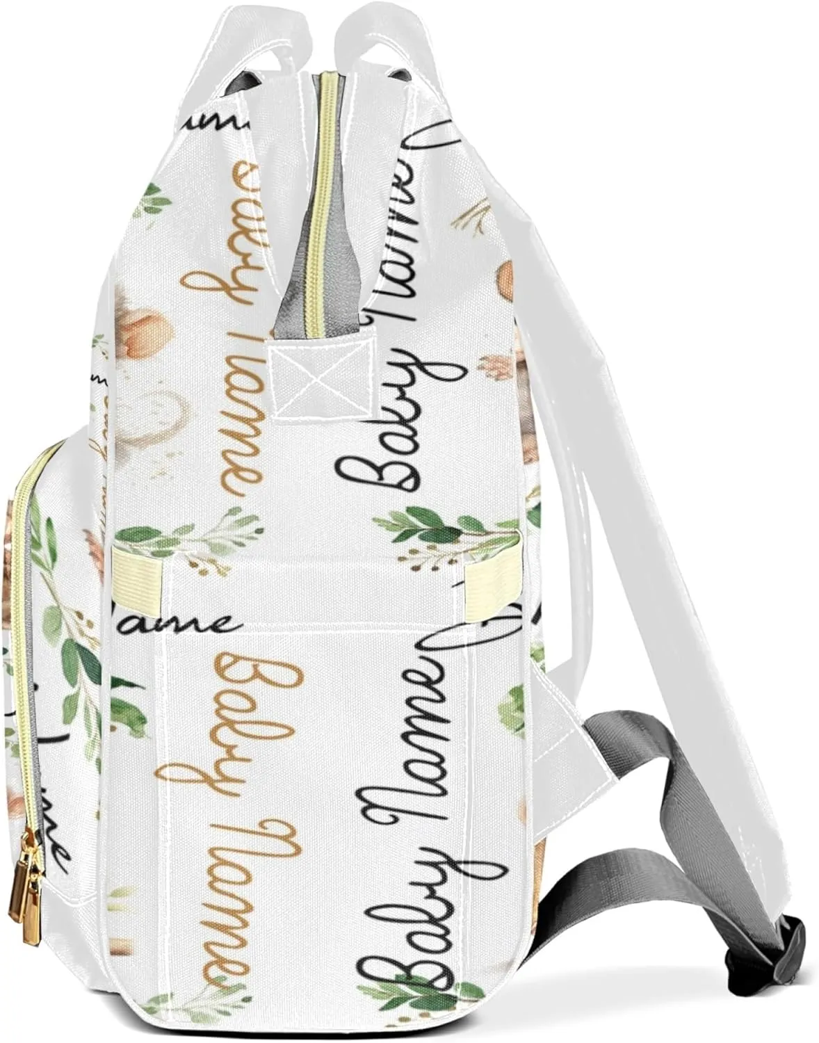 Personalized Diaper Backpack with Name, Custom Monkey Baby Backpack Diaper Bag, Boy Girl Multifunctional Mommy Bag