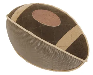 Pet Life  'Pugskin' Durable Oxford Nylon and Mesh Plush Squeaky Football Dog Toy