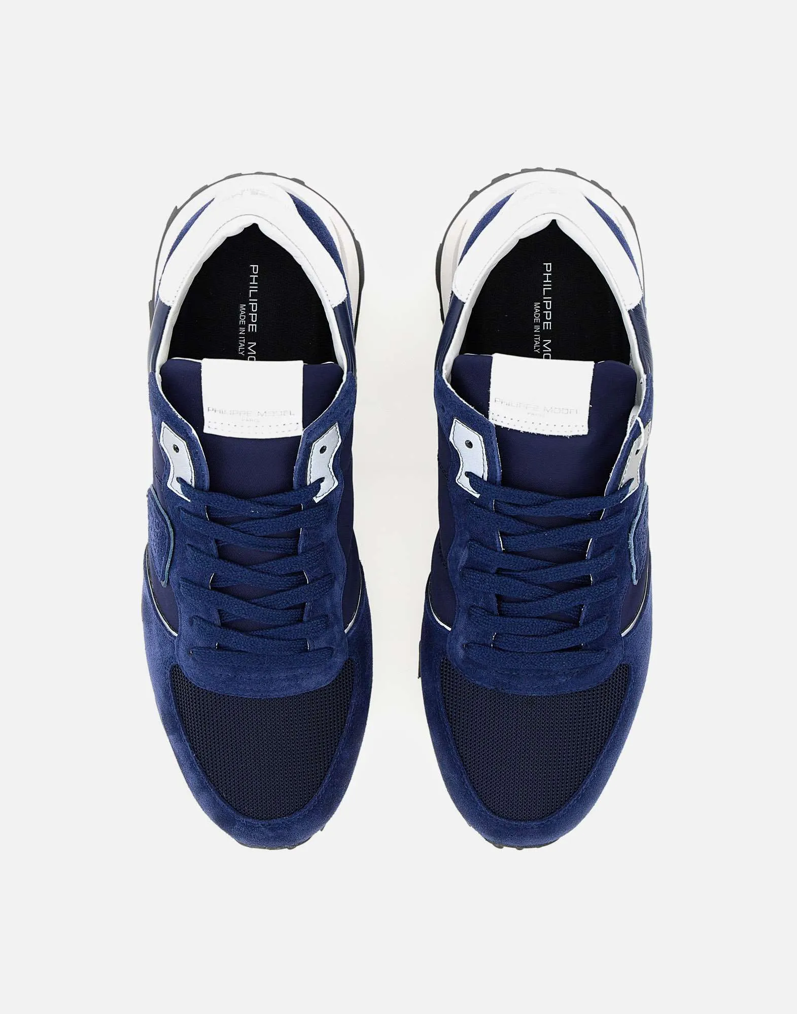 Philippe Model Tropez Tyg Suede Blue Sneakers