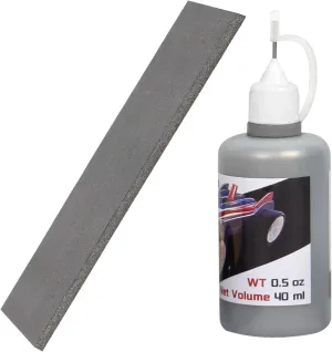 Pinewood Weights Kit-1 Pc 3 OZ Adhesive Stick-on Flexible Weights Tape Can be Cut with Scissors and 1 Pc 40ML Graphite Lubricant Powder for Derby Car