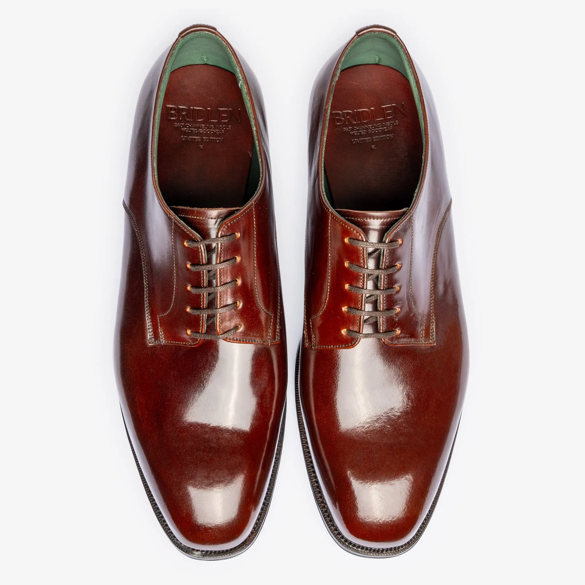 Plain Derby - Bordo Shell Cordovan - Char Last