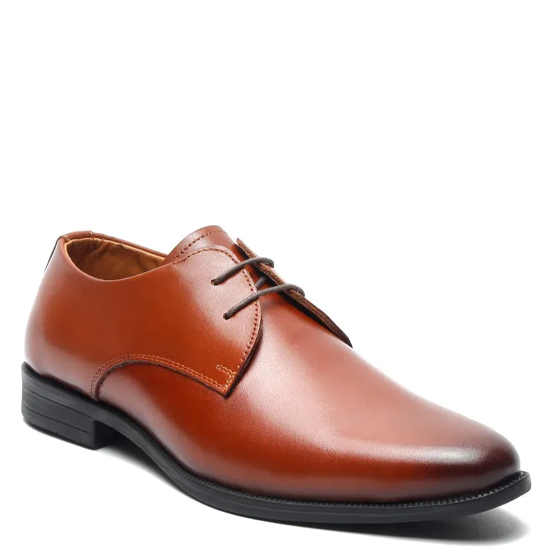 Plain Toe Classic Leather Derby Shoes