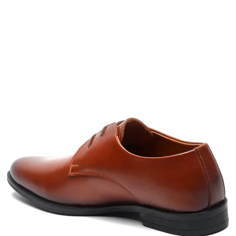 Plain Toe Classic Leather Derby Shoes