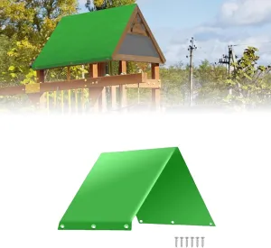 Playground Tarp Canopy Replacement, Outdoor Swing Covers Waterproof,Rainproof Waterproof UV Protection Awning for Playset (Green)