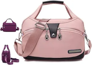 Pleteffect Soft Side Lightweight Tote Bag, Blaciokamith Purses, Multi-Pocket Fashion Waterproof Anti-Theft Handbag Crossbody