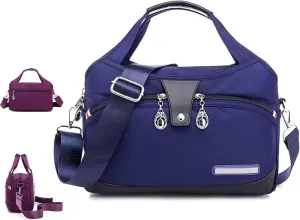 Pleteffect Soft Side Lightweight Tote Bag, Blaciokamith Purses, Multi-Pocket Fashion Waterproof Anti-Theft Handbag Crossbody