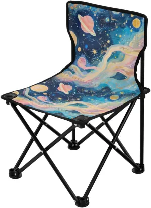 Portable Camping Folding Chairs Foldable Chair Small Magic Starry Sky Lightweight Backpacking Outdoor Outside Fishing