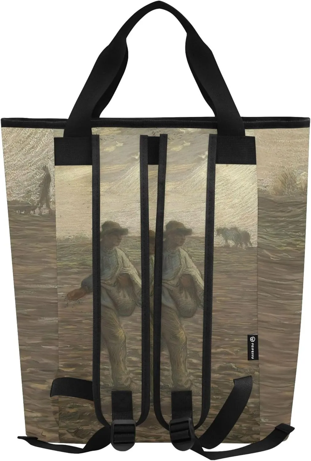 Portable Cooler Bag Francois Millet Sower Prints Leakproof Cooler Bag Waterproof 36 Cans Soft Insulated Tote Backpack for Travel