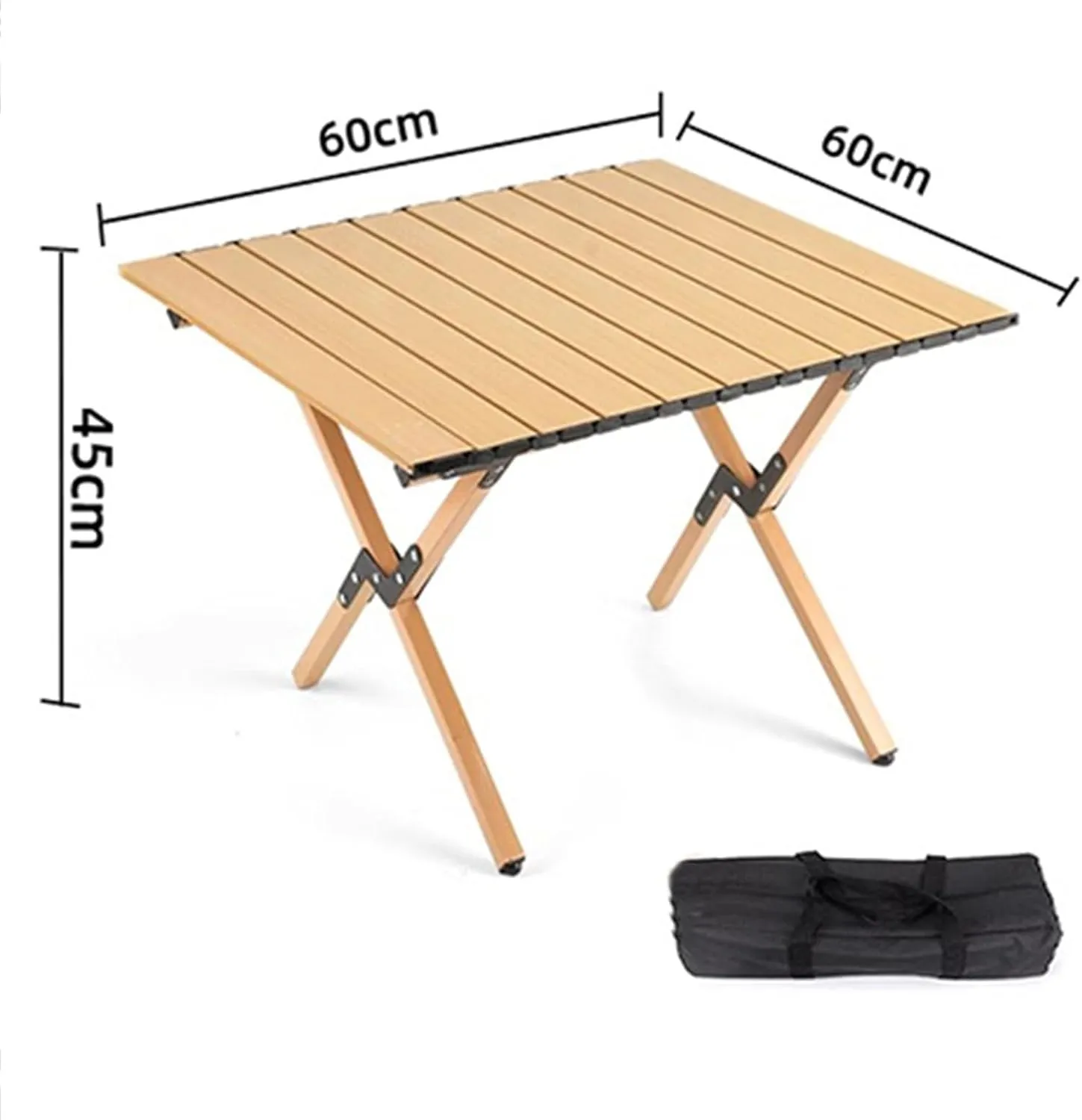 Portable Picnic Table Aluminum Alloy Lightweight Roll Table with Easy Carry Bag for Outdoor Cooking, Beach, Picnic