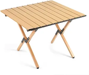 Portable Picnic Table Aluminum Alloy Lightweight Roll Table with Easy Carry Bag for Outdoor Cooking, Beach, Picnic
