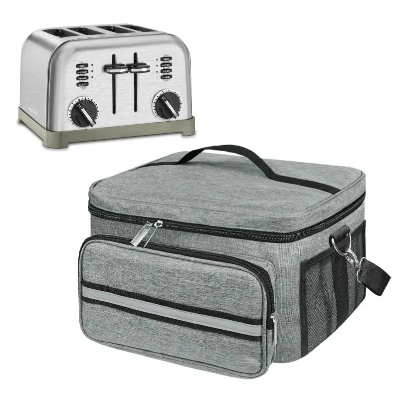 Portable Zipper Toaster Storage Bag Fits 4 Pieces 32 X 30 X 20 Cm