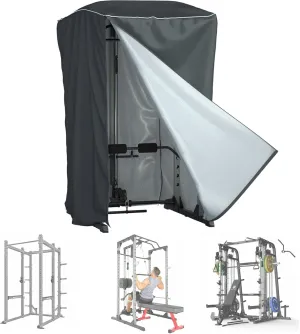 Power Cage Cover,Strength Training Power Cage Covers,84" H x 47" L x 69" W-Squat Rack Cage Accessories Outdoor And indoor Universal Dust and Waterproof Four-Season Protective Cover-Black