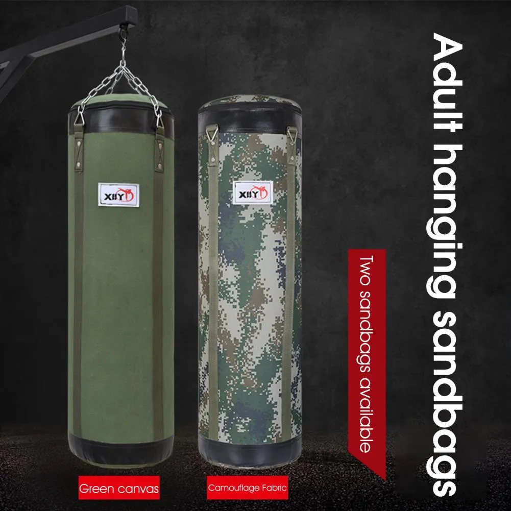 Premium PVC Boxing Sandbag – Durable Hanging Punching Bag for Indoor & Outdoor Training – Oxford Cloth & Sponge Material – Available in 60/80/100cm Sizes – Includes Chain for Secure Mounting