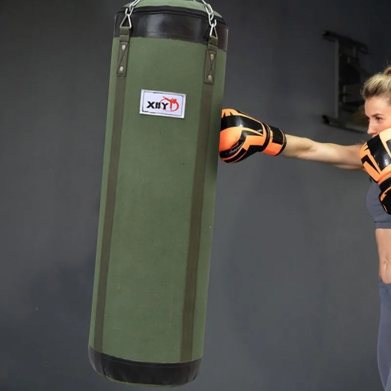 Premium PVC Boxing Sandbag – Durable Hanging Punching Bag for Indoor & Outdoor Training – Oxford Cloth & Sponge Material – Available in 60/80/100cm Sizes – Includes Chain for Secure Mounting