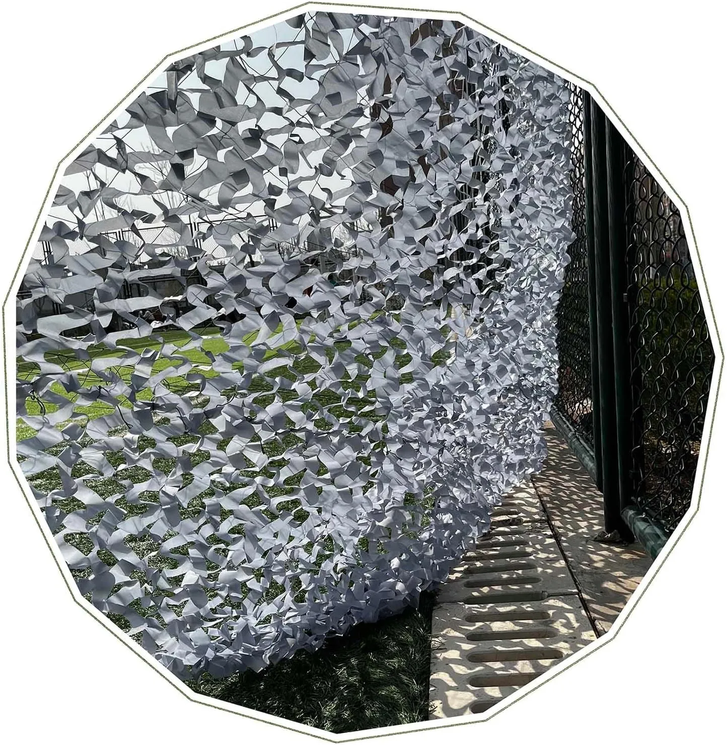 Professional Camouflage Net,Tear-Resistant Sunshade Net,3m4m5m6m7m8m9m10m Woodland Military Camo Netting, Gray Sunscreen Blinds Thickened Oxford Cloth,Grey-2x5m(6.6 * 16.4ft)