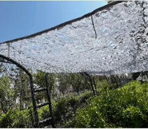 Professional Camouflage Net,Tear-Resistant Sunshade Net,3m4m5m6m7m8m9m10m Woodland Military Camo Netting, Gray Sunscreen Blinds Thickened Oxford Cloth,Grey-2x5m(6.6 * 16.4ft)