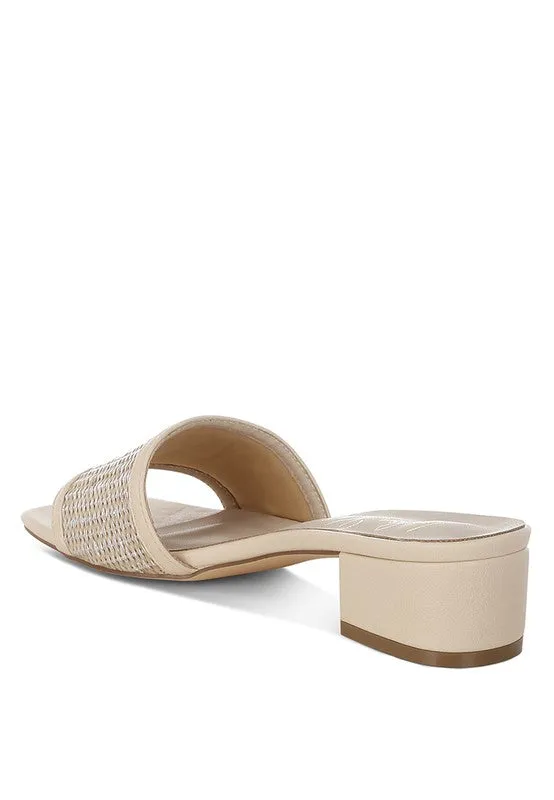 Raffia Slip On Sandals