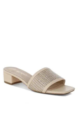 Raffia Slip On Sandals