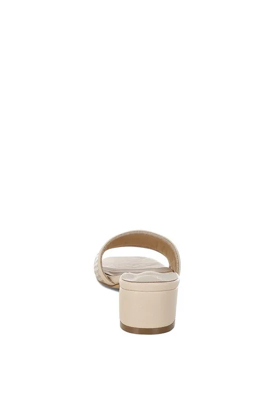 Raffia Slip On Sandals