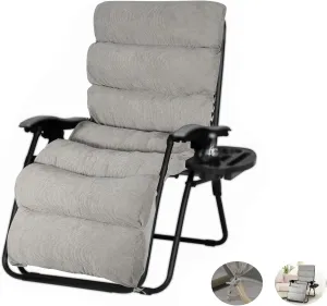 REDCAMP Chaise Lounge Cushion for Patio Furniture,67 inch Zero Gravity Cushion Comfortable Thicker for Indoor Home Office or Outdoor Use,Gray