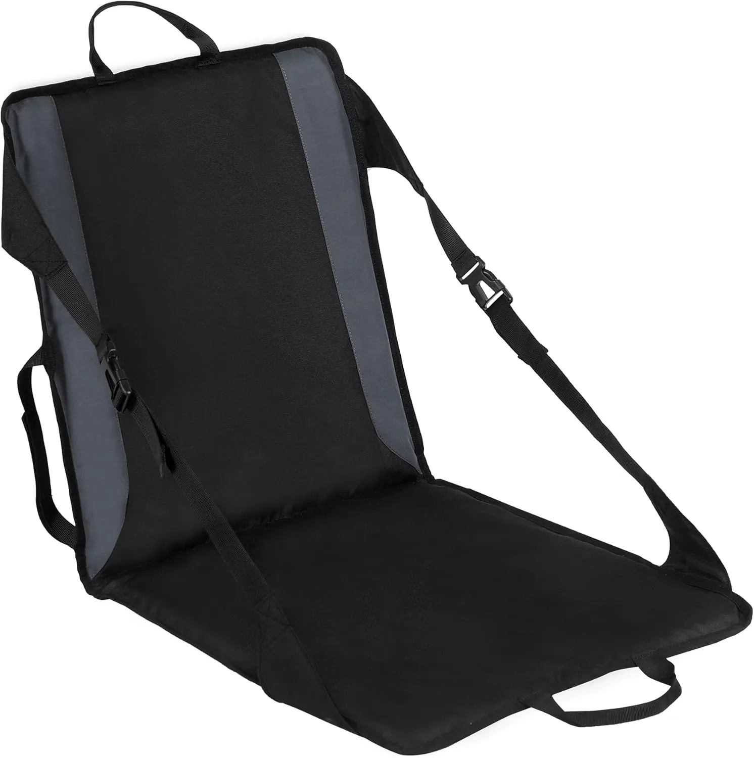 REDCAMP Portable Stadium Seat Bleacher Cushion, Ground Chair with High Back Support, Water Resistant