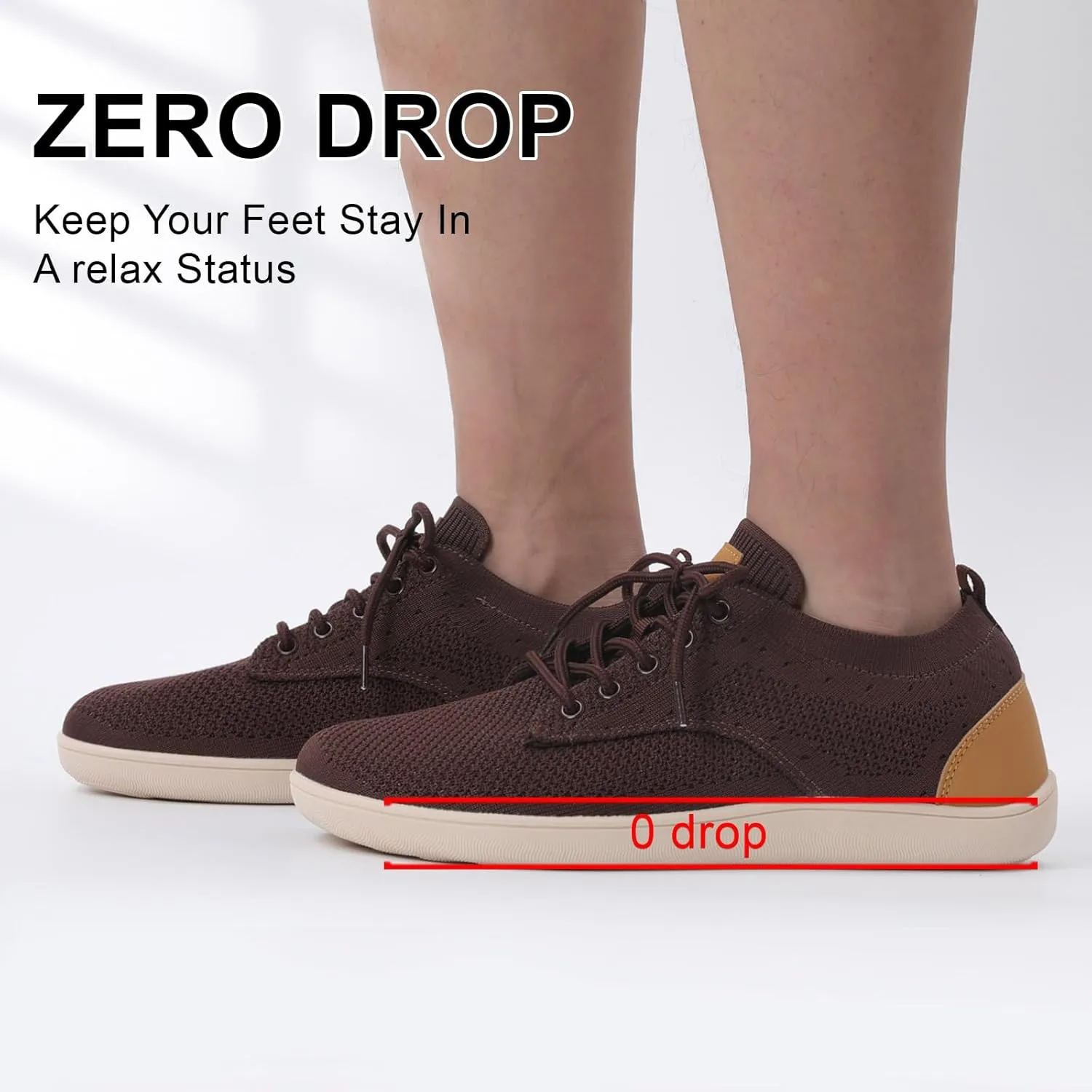 relxfeet Men's Dress Sneakers Fashion Oxfords Business Casual Shoes Wide Toe Box Barefoot Zero Drop Walking Shoes
