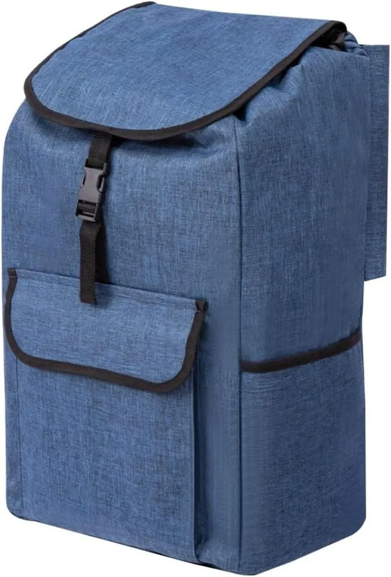 Replacement Bag for Grocery Cart/Shopping Cart - 44L Trolley Replacement Bag, Oxford Cloth Waterproof Storage Bag, Shopping Trolley Replacement Bag with Side Pockets, for Aluminium Alloy Frame, for U