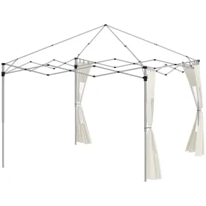 Rootz 2-Pack Gazebo Side Walls - Tent Panels - Outdoor Curtains - Durable Oxford Fabric - 295cm x 195cm x 2H - Fits 3x3m/3x6m Gazebos