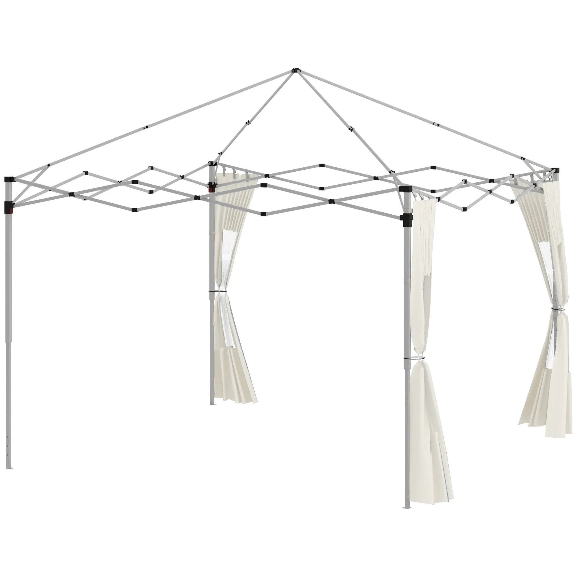 Rootz 2-Pack Gazebo Side Walls - Tent Panels - Outdoor Curtains - Durable Oxford Fabric - 295cm x 195cm x 2H - Fits 3x3m/3x6m Gazebos